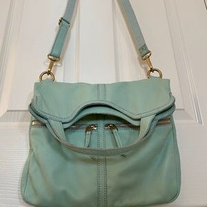 Fossil Mint Erin Foldover Convertible Tote